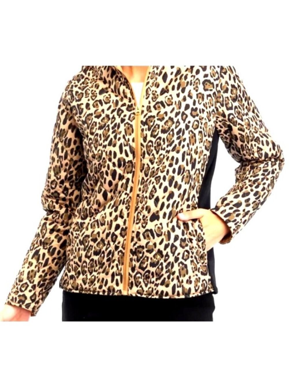 Kim Rodgers XL Leopard Puffer Jacket NWT MSRP $70